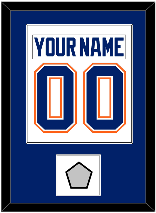 Edmonton Nameplate & Number (Back) Combined With 1990 Stanley Cup Finals Patch - Home White (1981-1994) - Essential Tier 1