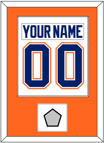 Edmonton Nameplate & Number (Back) Combined With 1990 Stanley Cup Finals Patch - Home White (1981-1994) - Essential Tier 2