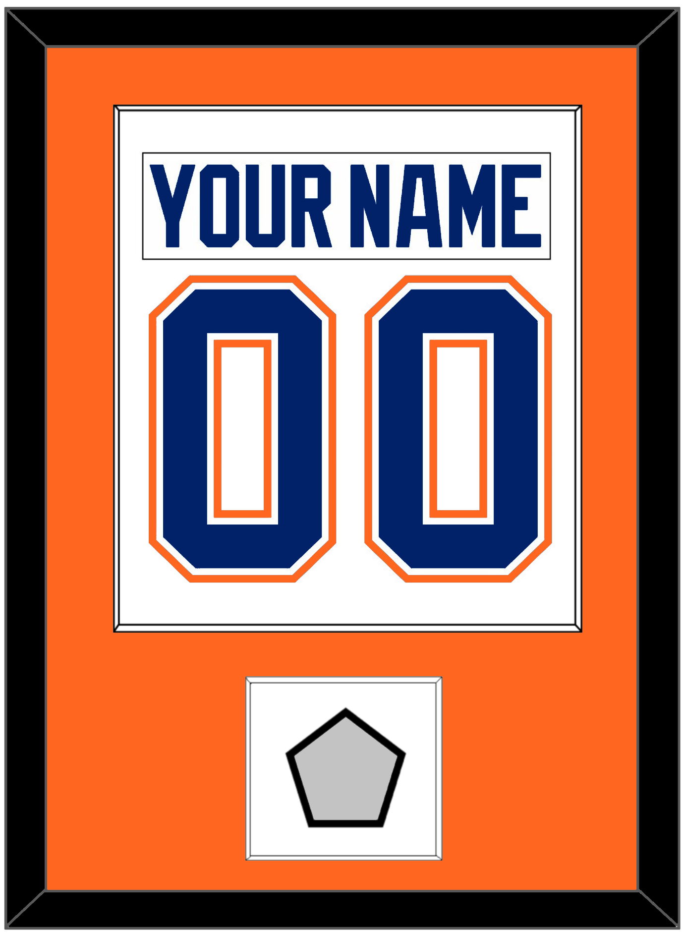 Edmonton Nameplate & Number (Back) Combined With 1990 Stanley Cup Finals Patch - Home White (1981-1994) - Essential Tier 2