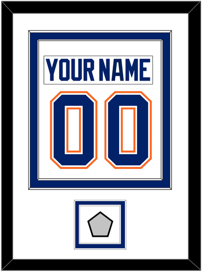 Edmonton Nameplate & Number (Back) Combined With 1990 Stanley Cup Finals Patch - Home White (1981-1994) - Signature Tier 2