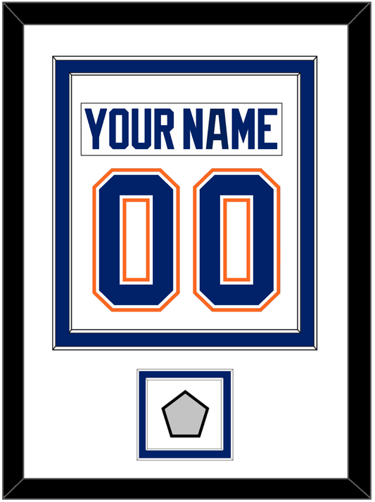 Edmonton Nameplate & Number (Back) Combined With 1990 Stanley Cup Finals Patch - Home White (1981-1994) - Signature Tier 2