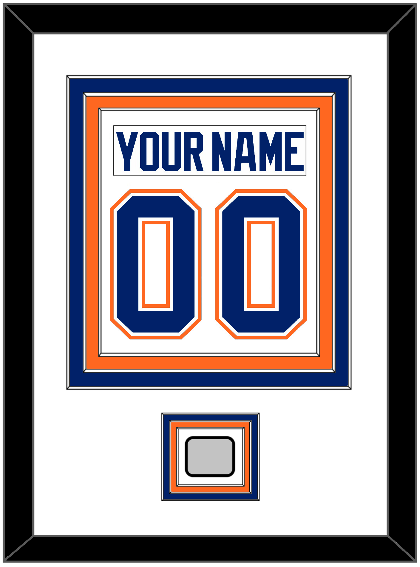 Edmonton Nameplate & Number (Back) Combined With 1990 Stanley Cup Finals Patch - Home White (1981-1994) - Premier Tier 1