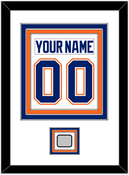 Edmonton Nameplate & Number (Back) Combined With 1990 Stanley Cup Finals Patch - Home White (1981-1994) - Premier Tier 1