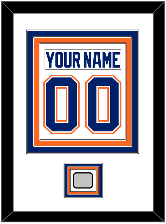 Edmonton Nameplate & Number (Back) Combined With 1990 Stanley Cup Finals Patch - Home White (1981-1994) - Premier Tier 1