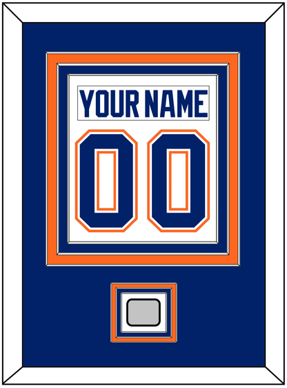 Edmonton Nameplate & Number (Back) Combined With Stanley Cup Champions Patch - Home White (1981-1994) - Premier Tier 2