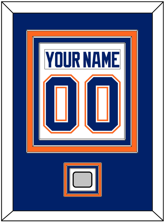 Edmonton Nameplate & Number (Back) Combined With 1990 Stanley Cup Finals Patch - Home White (1981-1994) - Premier Tier 2