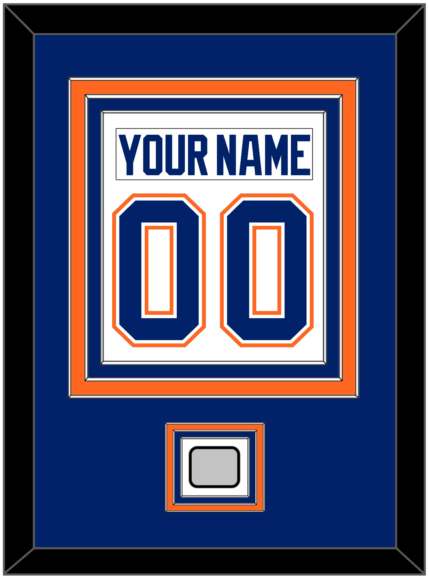 Edmonton Nameplate & Number (Back) Combined With 1990 Stanley Cup Finals Patch - Home White (1981-1994) - Premier Tier 2