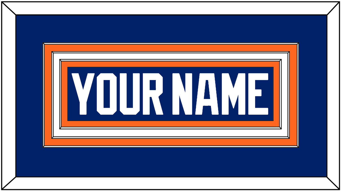 Edmonton Nameplate - Road Blue (1981-1994) - Premier Tier 1