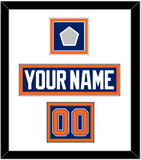 Edmonton Nameplate, Number (Shoulder) & Stanley Cup Champions Patch - Road Blue (1981-1994) - Double Mat 1