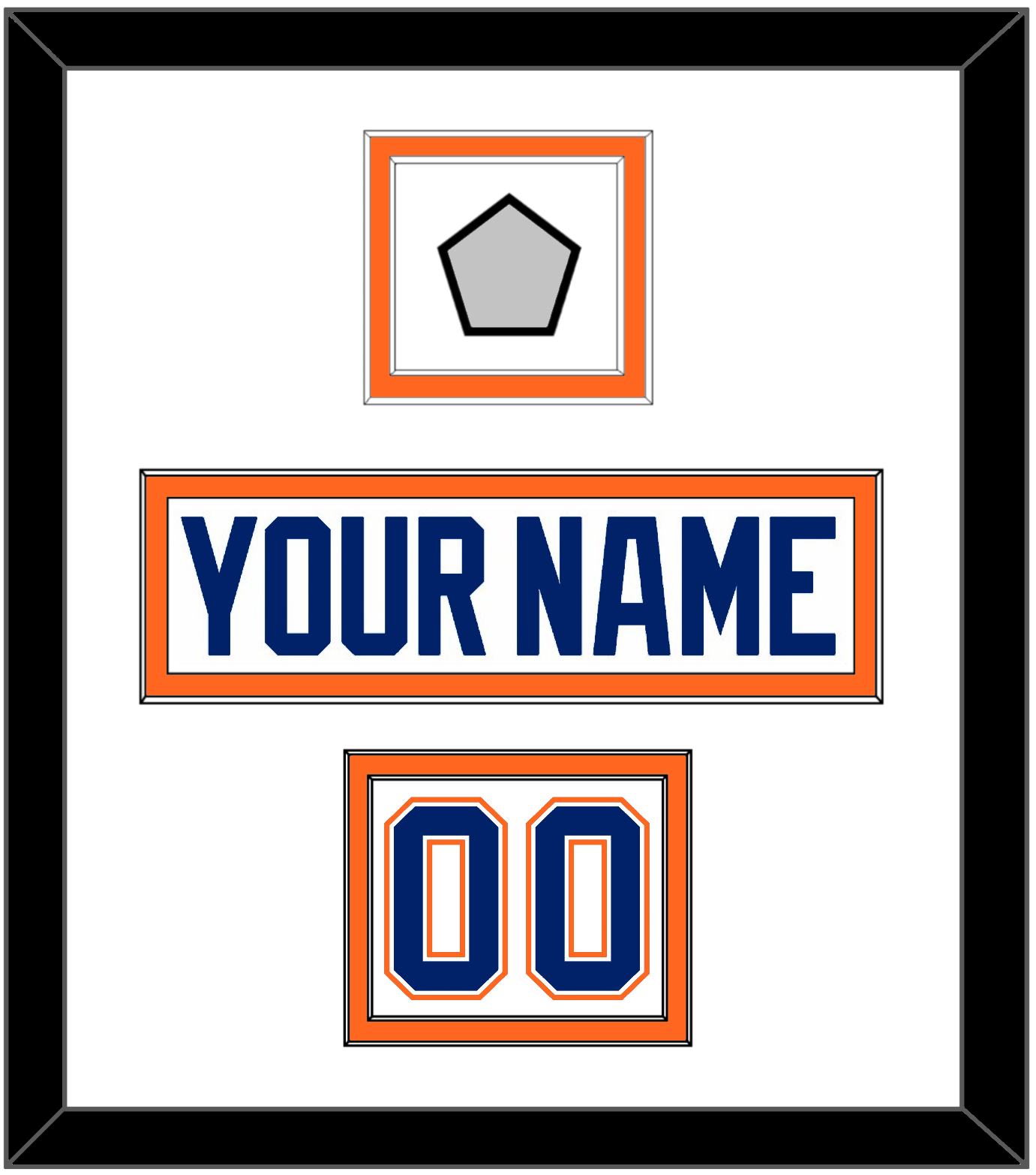 Edmonton Nameplate, Number (Shoulder) & 1990 Stanley Cup Finals Patch - Home White (1981-1994) - Signature Tier 1