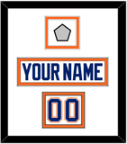 Edmonton Nameplate, Number (Shoulder) & Stanley Cup Champions Patch - Home White (1981-1994) - Double Mat 1