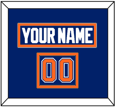 Edmonton Nameplate & Number (Shoulder) - Road Blue (1981-1994) - Signature Tier 2