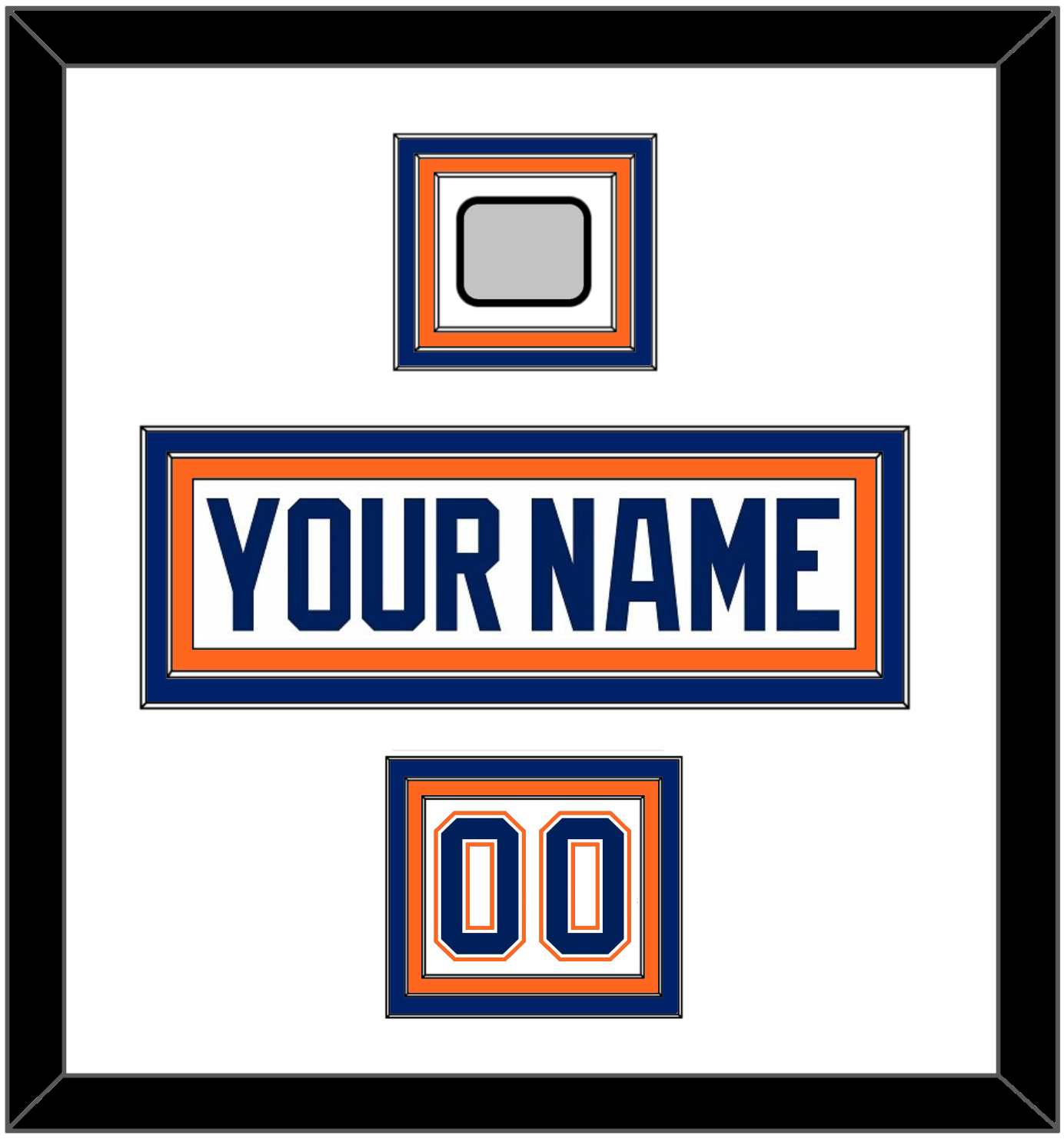 Edmonton Nameplate, Number (Shoulder) & 1990 Stanley Cup Finals Patch - Home White (1981-1994) - Premier Tier 1