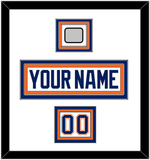 Edmonton Nameplate, Number (Shoulder) & Stanley Cup Champions Patch - Home White (1981-1994) - Triple Mat 1