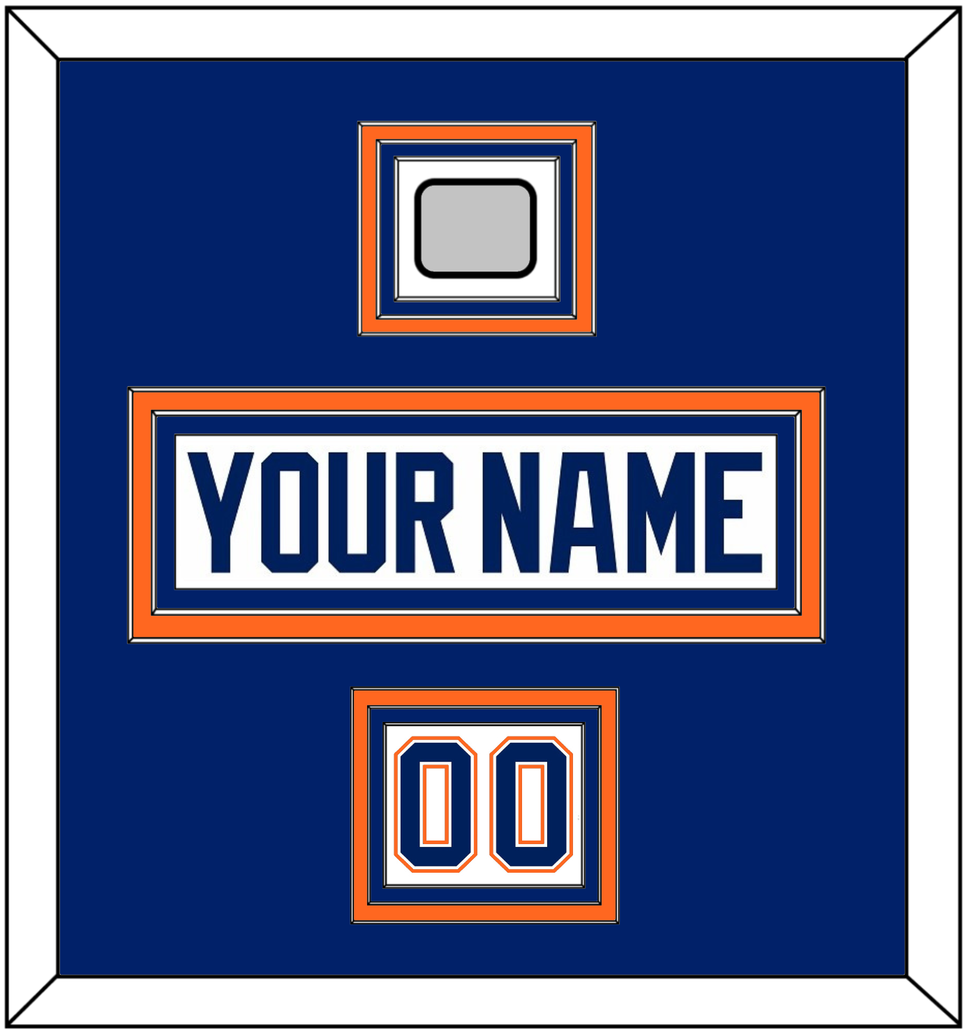 Edmonton Nameplate, Number (Shoulder) & 1990 Stanley Cup Finals Patch - Home White (1981-1994) - Premier Tier 2