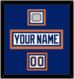Edmonton Nameplate, Number (Shoulder) & Stanley Cup Champions Patch - Home White (1981-1994) - Triple Mat 2
