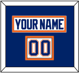 Edmonton Nameplate & Number (Shoulder) - Home White (1981-1994) - Double Mat 2