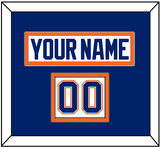 Edmonton Nameplate & Number (Shoulder) - Home White (1981-1994) - Double Mat 2