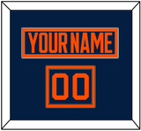 Edmonton Nameplate & Number (Shoulder) - Alternate Blue (2019-2024) - Double Mat 2