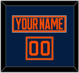 Edmonton Nameplate & Number (Shoulder) - Alternate Blue (2019-2024) - Double Mat 2