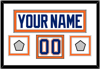 Edmonton Nameplate, Number (Shoulder) & 2 Stanley Cup Champions Patches - Home White (1981-1994) - Signature Tier 1