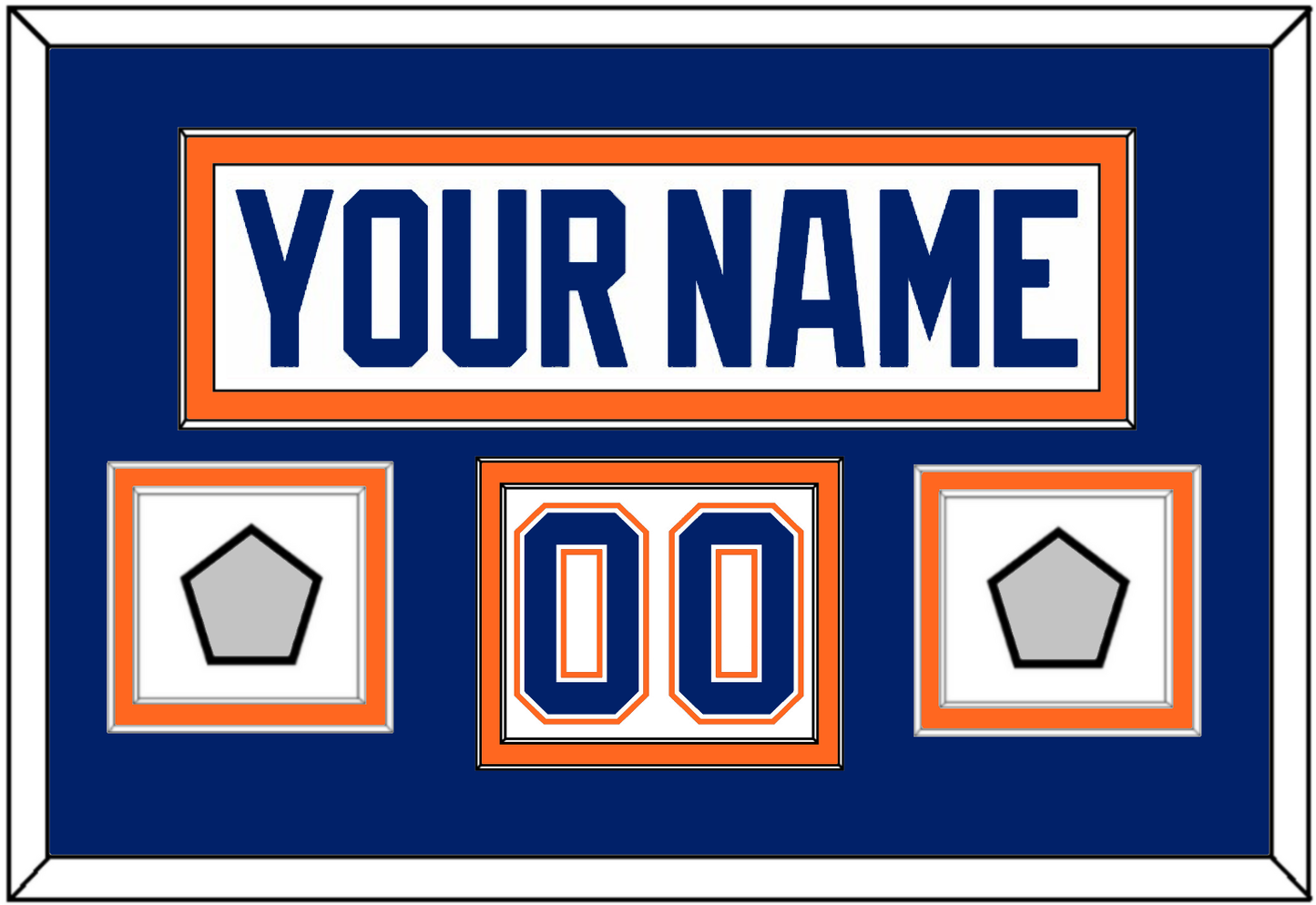 Edmonton Nameplate, Number (Shoulder) & 2 Stanley Cup Champions Patches - Home White (1981-1994) - Signature Tier 3
