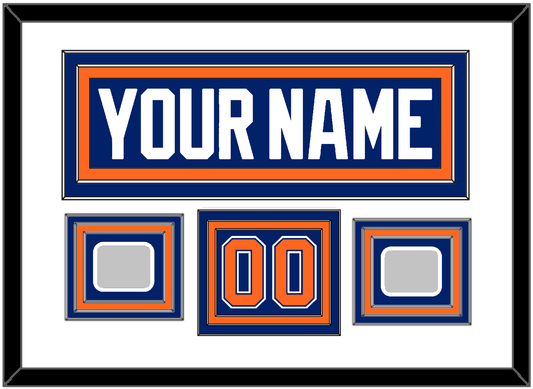 Edmonton Nameplate, Number (Shoulder) & 2 Stanley Cup Champions Patches - Road Blue (1981-1994) - Premier Tier 1