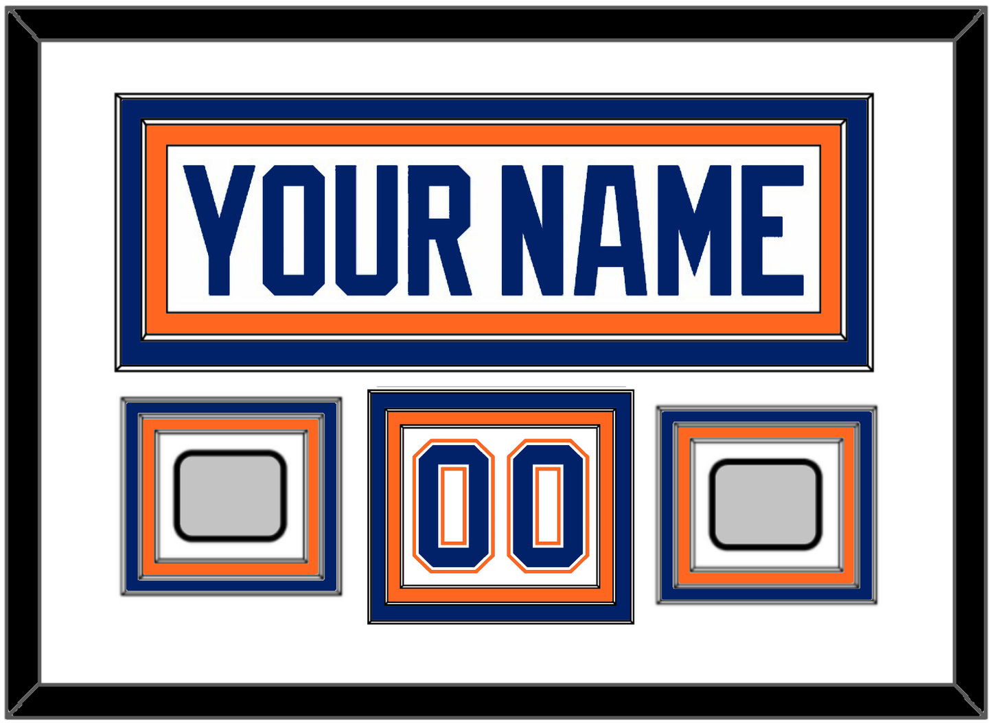 Edmonton Nameplate, Number (Shoulder) & 2 Stanley Cup Champions Patches - Home White (1981-1994) - Premier Tier 1