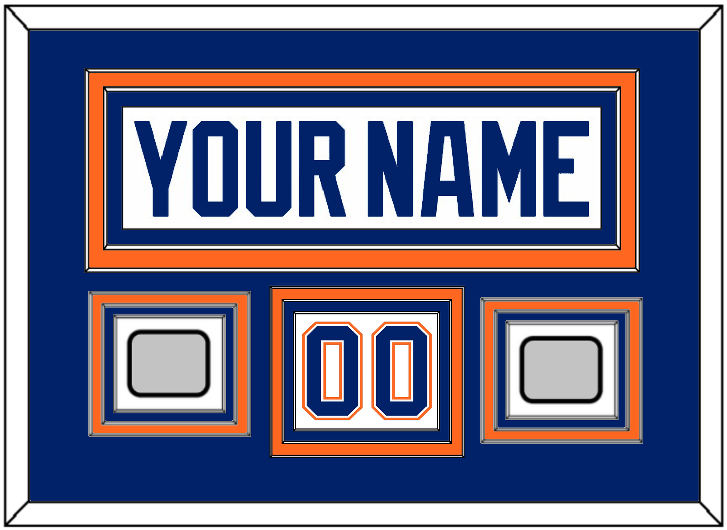 Edmonton Nameplate, Number (Shoulder) & 2 Stanley Cup Champions Patches - Home White (1981-1994) - Premier Tier 2