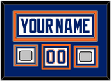 Edmonton Nameplate, Number (Shoulder) & 2 Stanley Cup Champions Patches - Home White (1981-1994) - Triple Mat 2