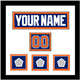 Edmonton Nameplate, Number (Shoulder) & 3 Stanley Cup Champions Patches - Road Blue (1981-1994) - Double Mat 1
