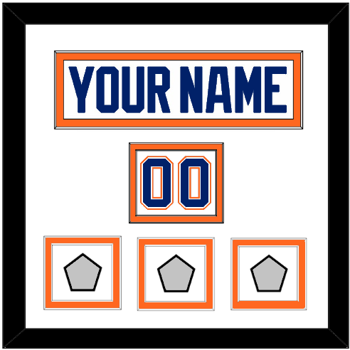 Edmonton Nameplate, Number (Shoulder) & 3 Stanley Cup Champions Patches - Home White (1981-1994) - Signature Tier 1
