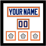 Edmonton Nameplate, Number (Shoulder) & 3 Stanley Cup Champions Patches - Home White (1981-1994) - Double Mat 1