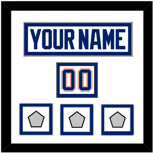 Edmonton Nameplate, Number (Shoulder) & 3 Stanley Cup Champions Patches - Home White (1981-1994) - Signature Tier 2