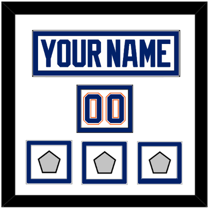 Edmonton Nameplate, Number (Shoulder) & 3 Stanley Cup Champions Patches - Home White (1981-1994) - Signature Tier 2