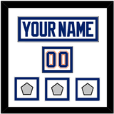 Edmonton Nameplate, Number (Shoulder) & 3 Stanley Cup Champions Patches - Home White (1981-1994) - Double Mat 2