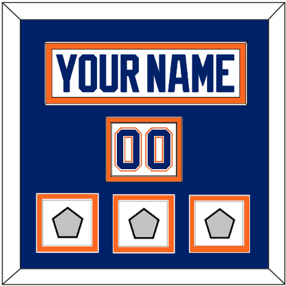 Edmonton Nameplate, Number (Shoulder) & 3 Stanley Cup Champions Patches - Home White (1981-1994) - Signature Tier 3