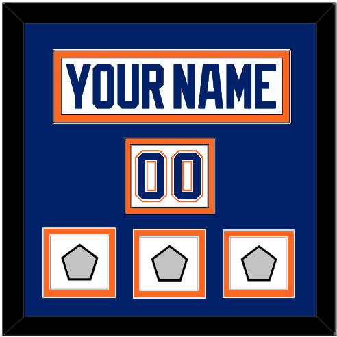 Edmonton Nameplate, Number (Shoulder) & 3 Stanley Cup Champions Patches - Home White (1981-1994) - Signature Tier 3