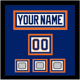 Edmonton Nameplate, Number (Shoulder) & 3 Stanley Cup Champions Patches - Home White (1981-1994) - Triple Mat 2