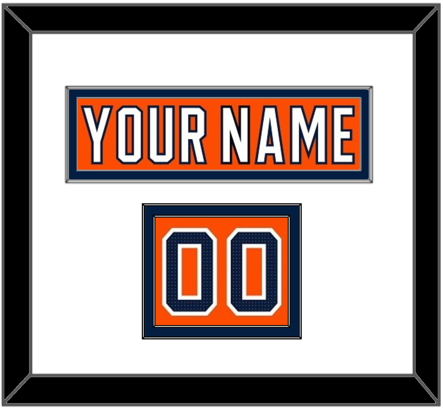Edmonton Nameplate & Number (Shoulder) - Home Orange (2017-2022) - Signature Tier 1