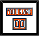 Edmonton Nameplate & Number (Shoulder) - Home Orange (2017-2022) - Double Mat 1