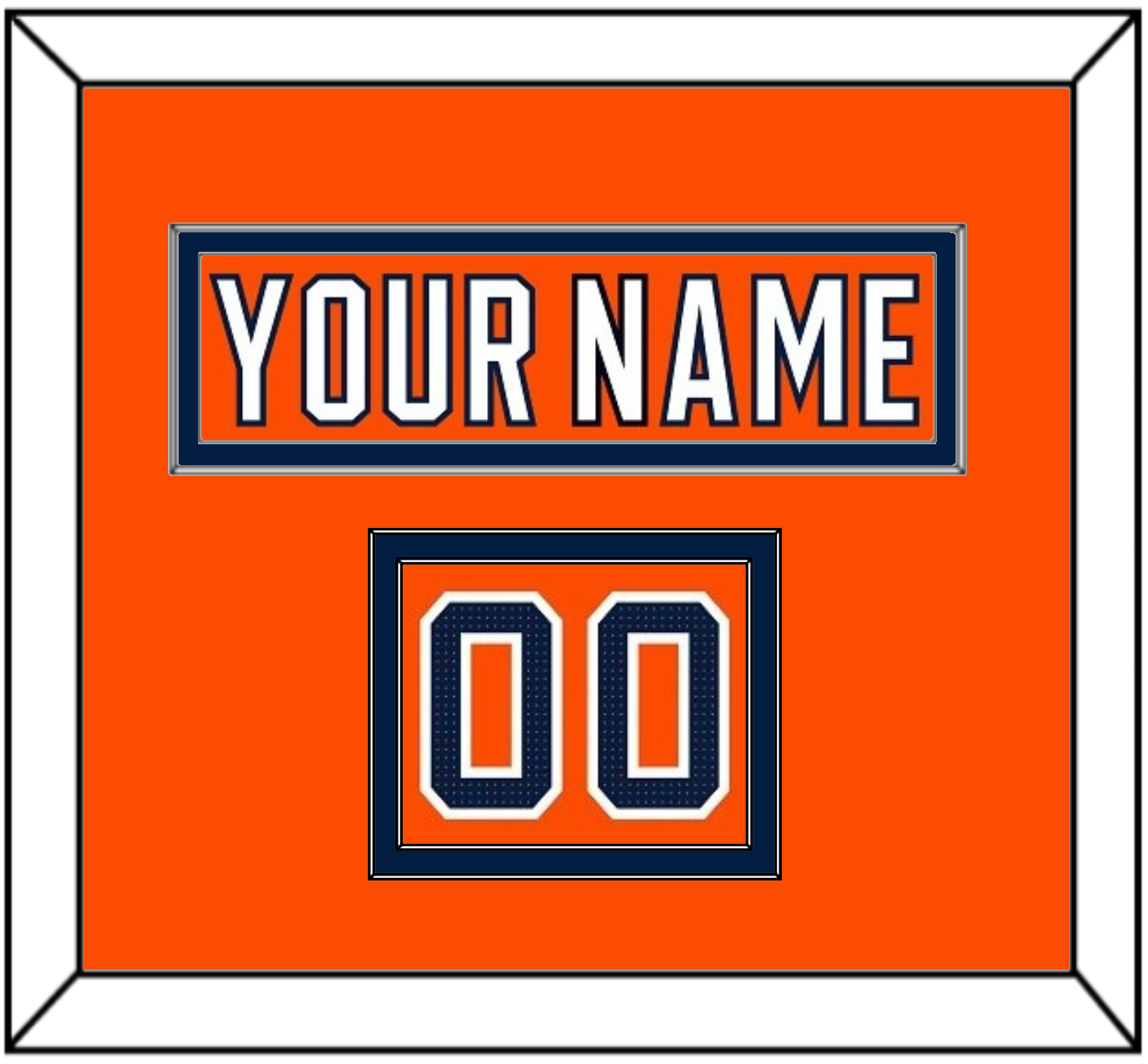 Edmonton Nameplate & Number (Shoulder) - Home Orange (2017-2022) - Signature Tier 2