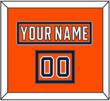Edmonton Nameplate & Number (Shoulder) - Home Orange (2017-2022) - Double Mat 2