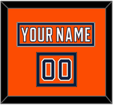 Edmonton Nameplate & Number (Shoulder) - Home Orange (2017-2022) - Double Mat 2