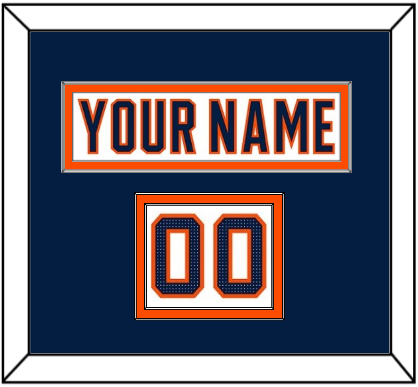 Edmonton Nameplate & Number (Shoulder) - Road White (2017-2022) - Signature Tier 4