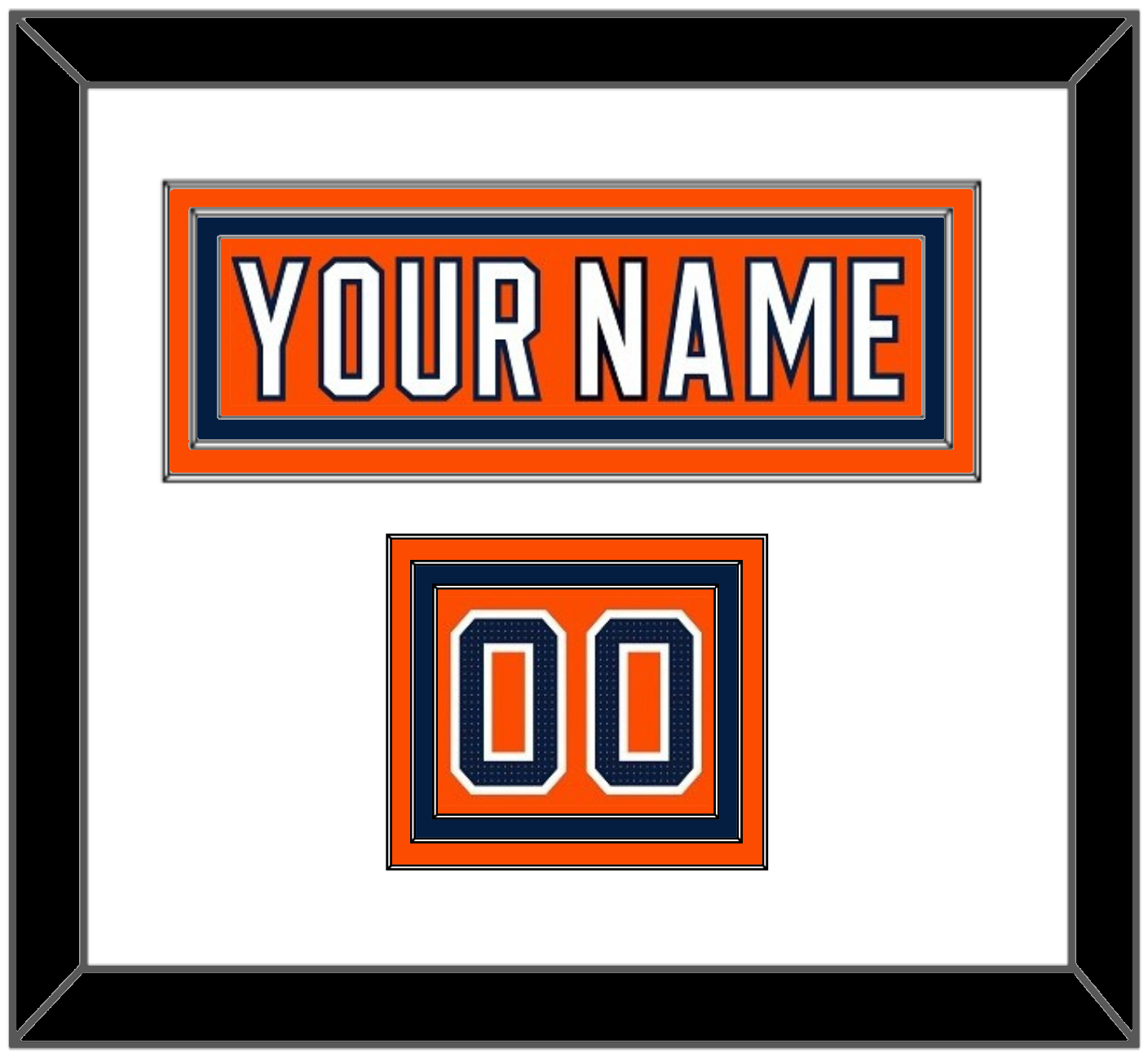 Edmonton Nameplate & Number (Shoulder) - Home Orange (2017-2022) - Premier Tier 1