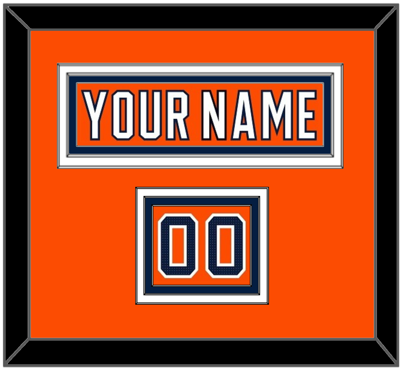 Edmonton Nameplate & Number (Shoulder) - Home Orange (2017-2022) - Premier Tier 2