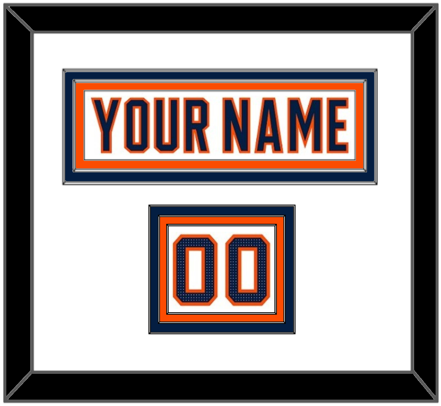 Edmonton Nameplate & Number (Shoulder) - Road White (2017-2022) - Premier Tier 1