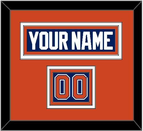 Edmonton Nameplate & Number (Shoulder) - Home Blue - Premier Tier 3