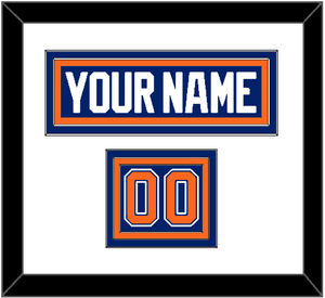 Edmonton Nameplate & Number (Shoulder) - Road Blue (1981-1994) - Triple Mat 1